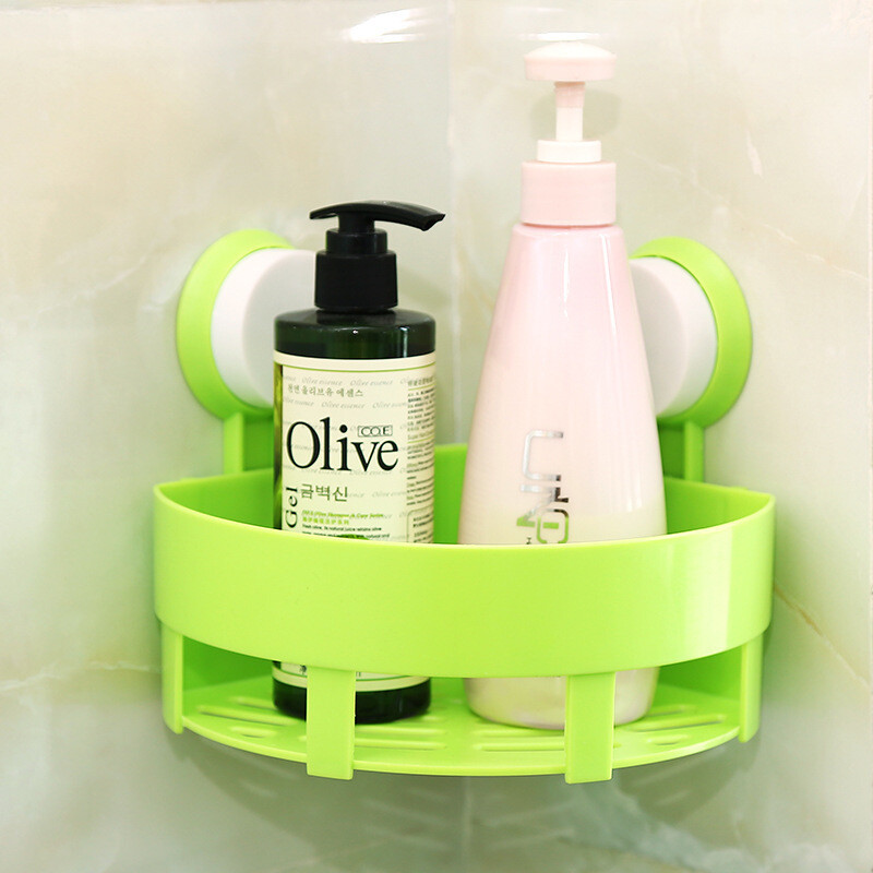 浴室收納小能手 加厚塑料三角置物架，讓空間整潔有序